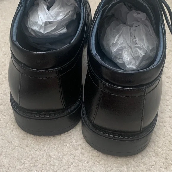 NWB Bruno Marc Men's Classic Black Oxfords - Picture 9 of 12